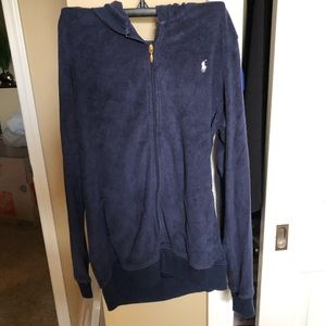 Navy Ralph Lauren polo zip jacket w hood